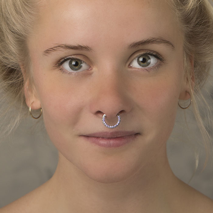 Septumclicker met vele steentjes
