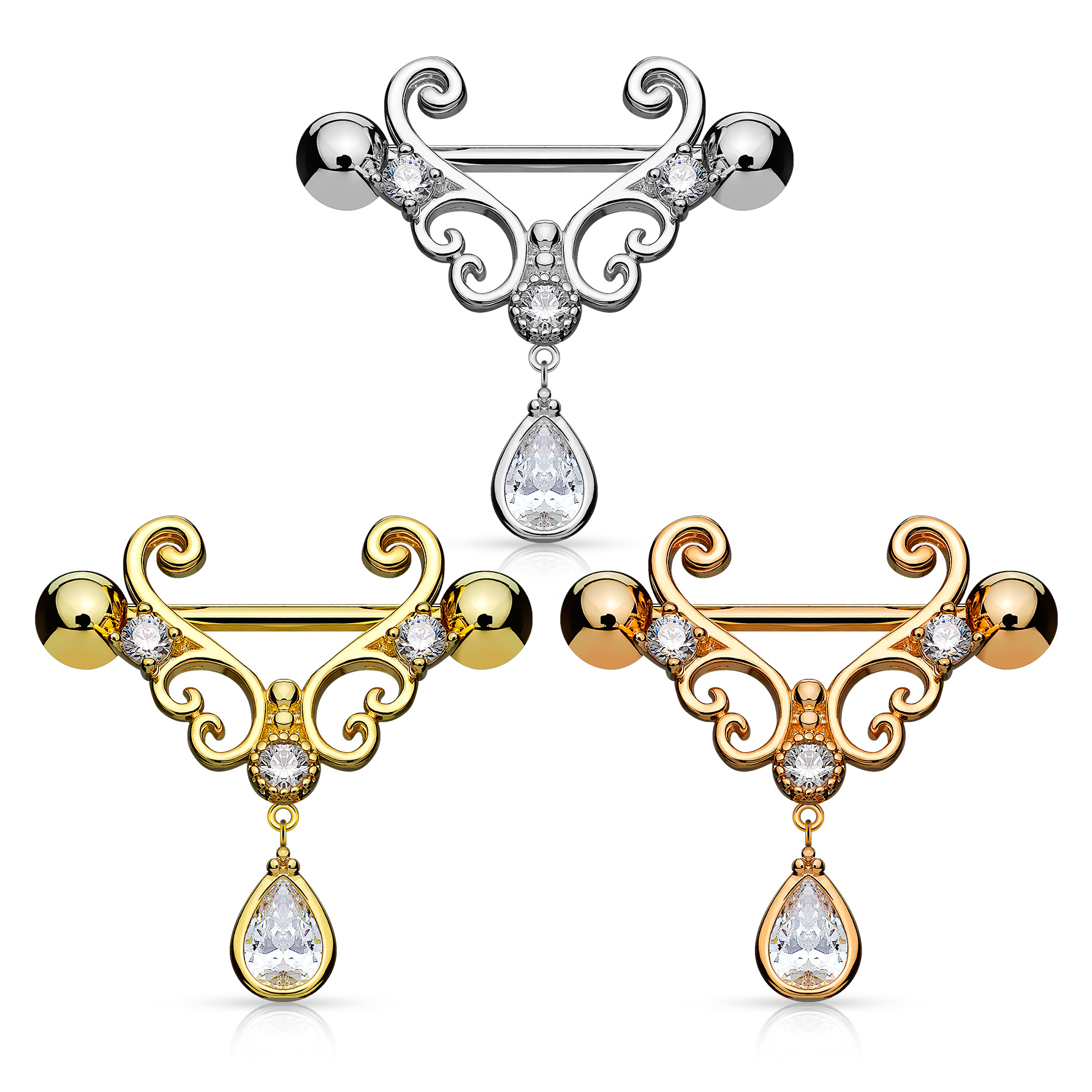 Tepelpiercing-met-hartjesvorm-en-steentjes