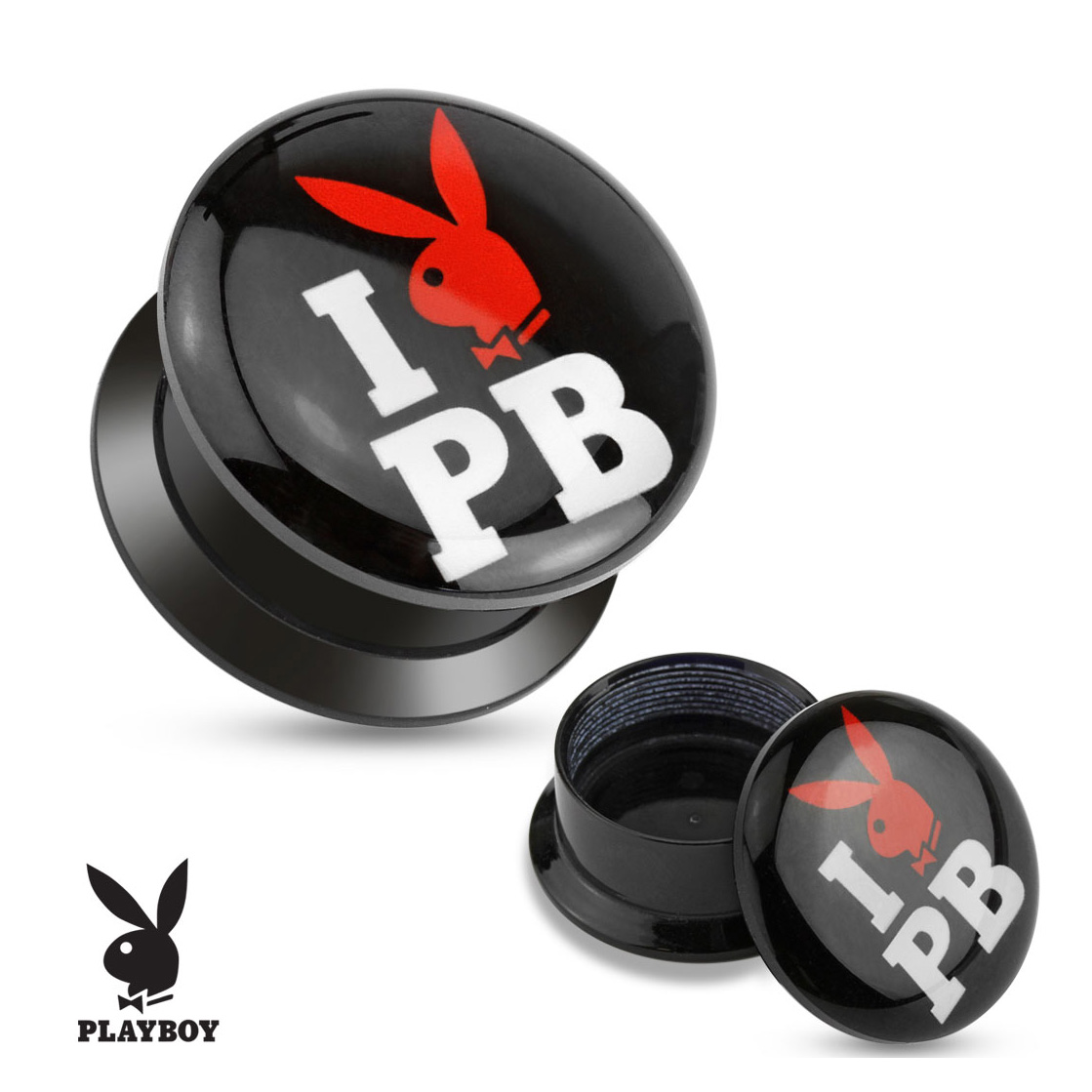 Plug uit acryl met i love Playboy™